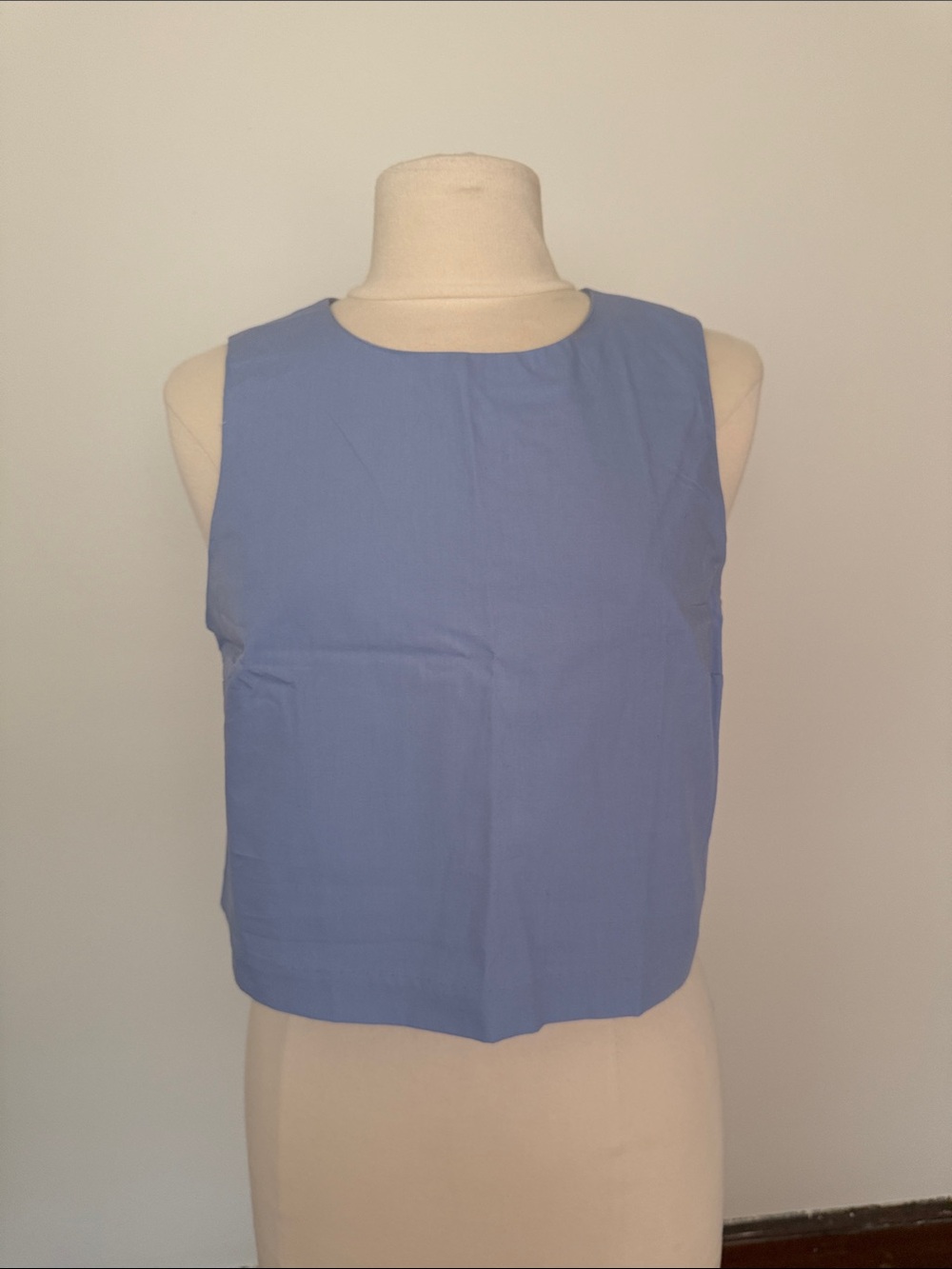 Banana Republic Factory Sleeveless Crop Top in Periwinkle Blue